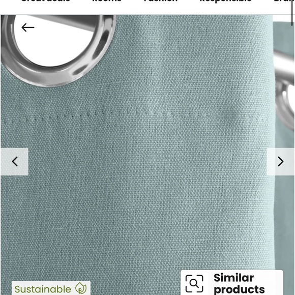 La redoute interieurs Taima Linen/Cotton Blackout Lined Curtain with Eyelets - Picture 3 of 4